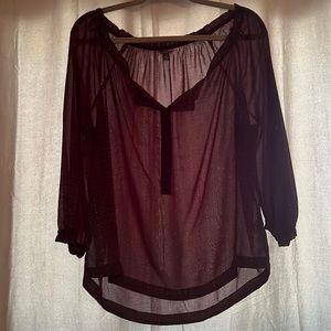 Large American eagle blouse! Shear with blue and red patterns